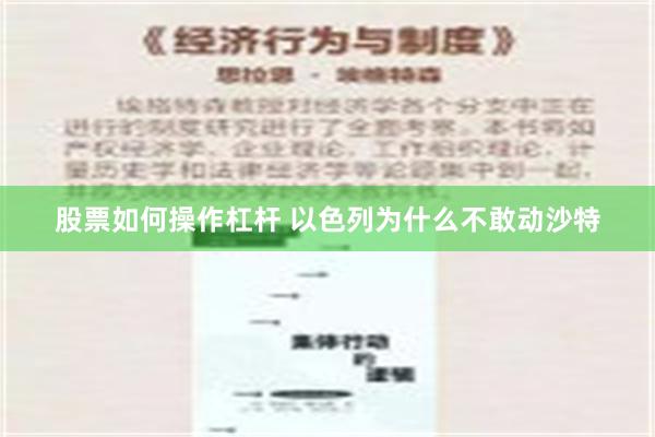 股票如何操作杠杆 以色列为什么不敢动沙特